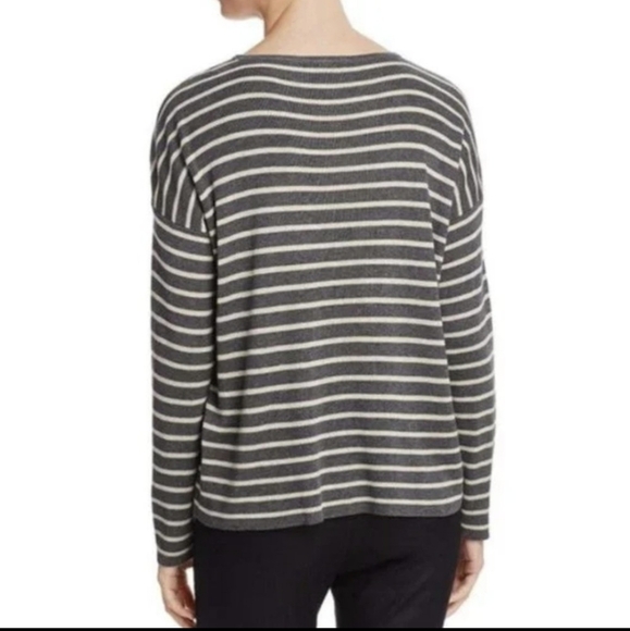 Eileen FISHER striped knit long sleeve sweater xs - Picture 2 of 12